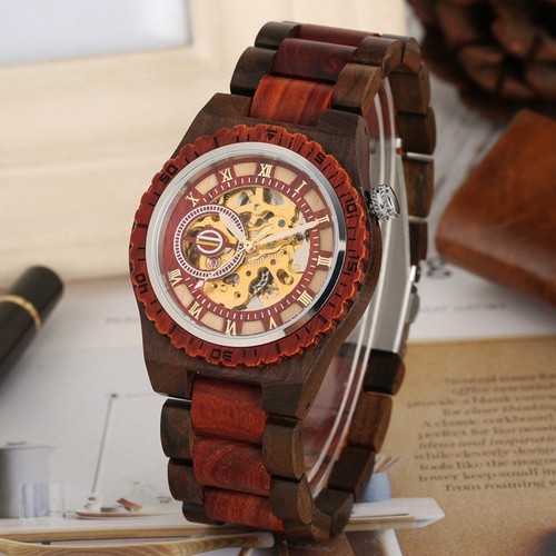 Orologio uomo legno automatico - legno,